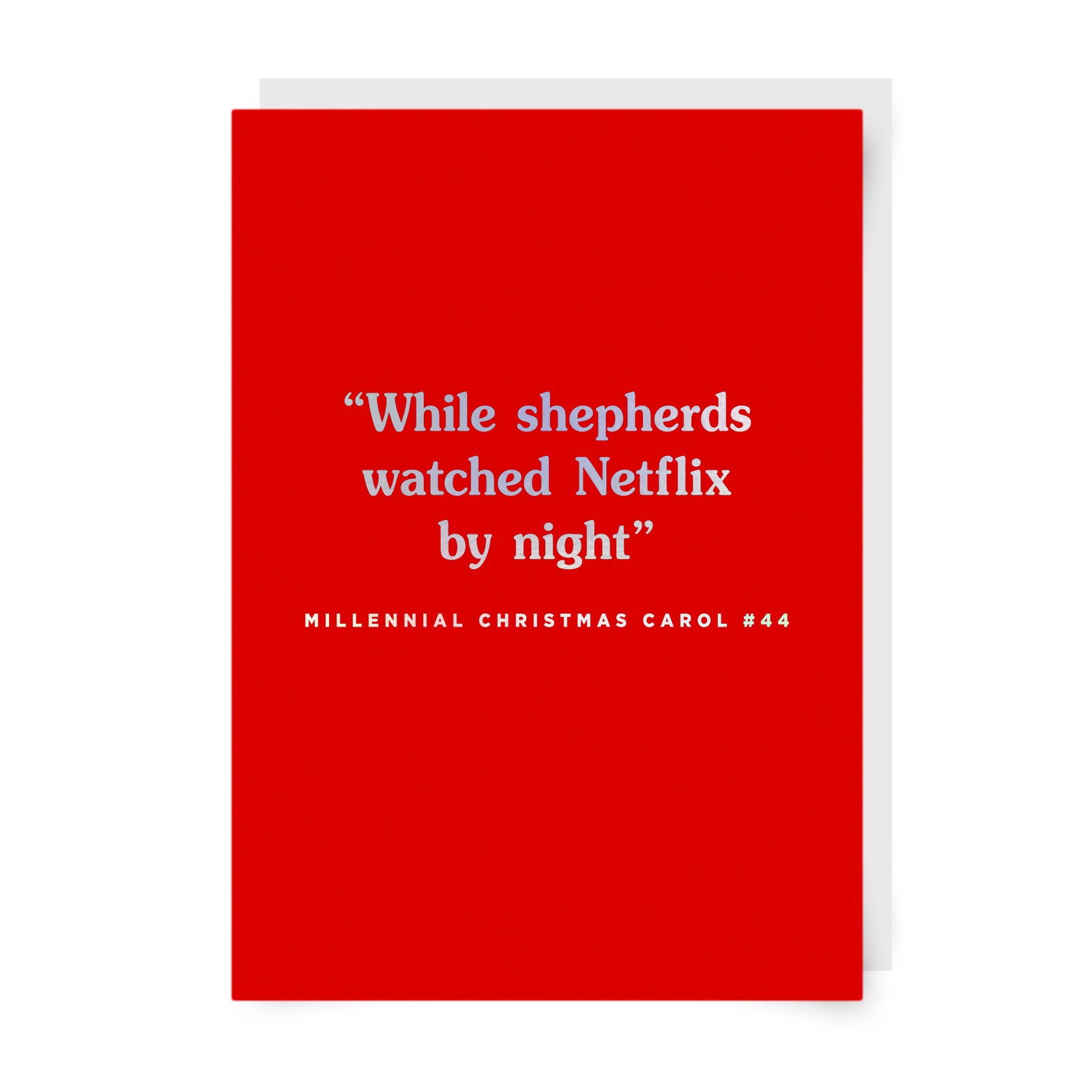 While Shepherds Watched Netflix By Night Christmas Card