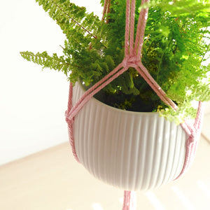 Pink Macramé Plant Hanger