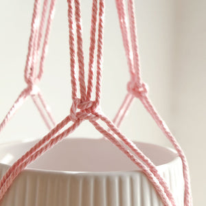 Pink Macramé Plant Hanger