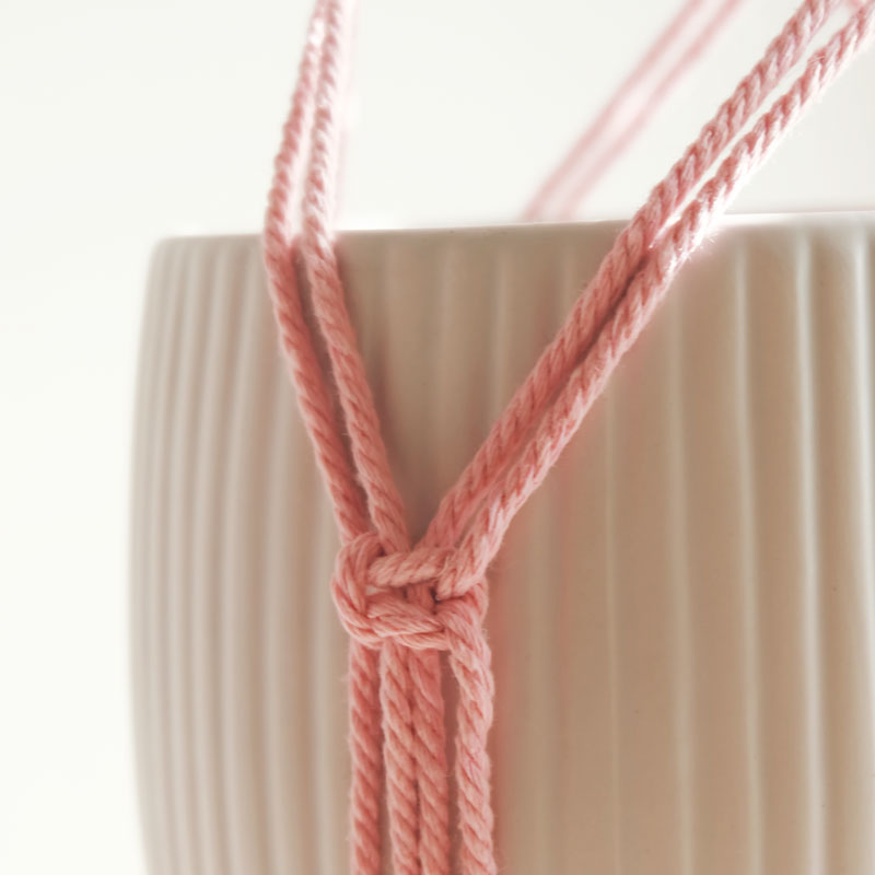 Pink Macramé Plant Hanger