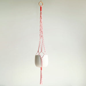 Pink Macramé Plant Hanger