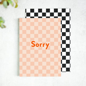 Sorry Checkerboard Apology Card