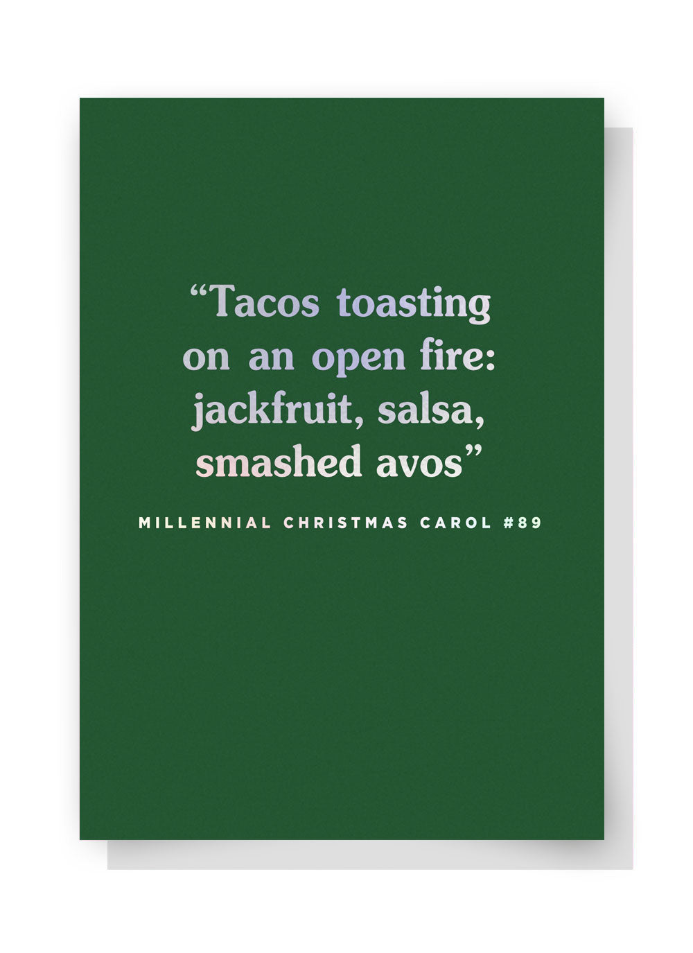 Tacos Toasting On An Open Fire Christmas Card