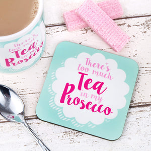 tea prosecco coaster