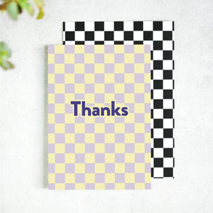 Thanks Checkerboard Thank You Card