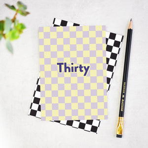 Thirty Checkerboard 30th Birthday Card