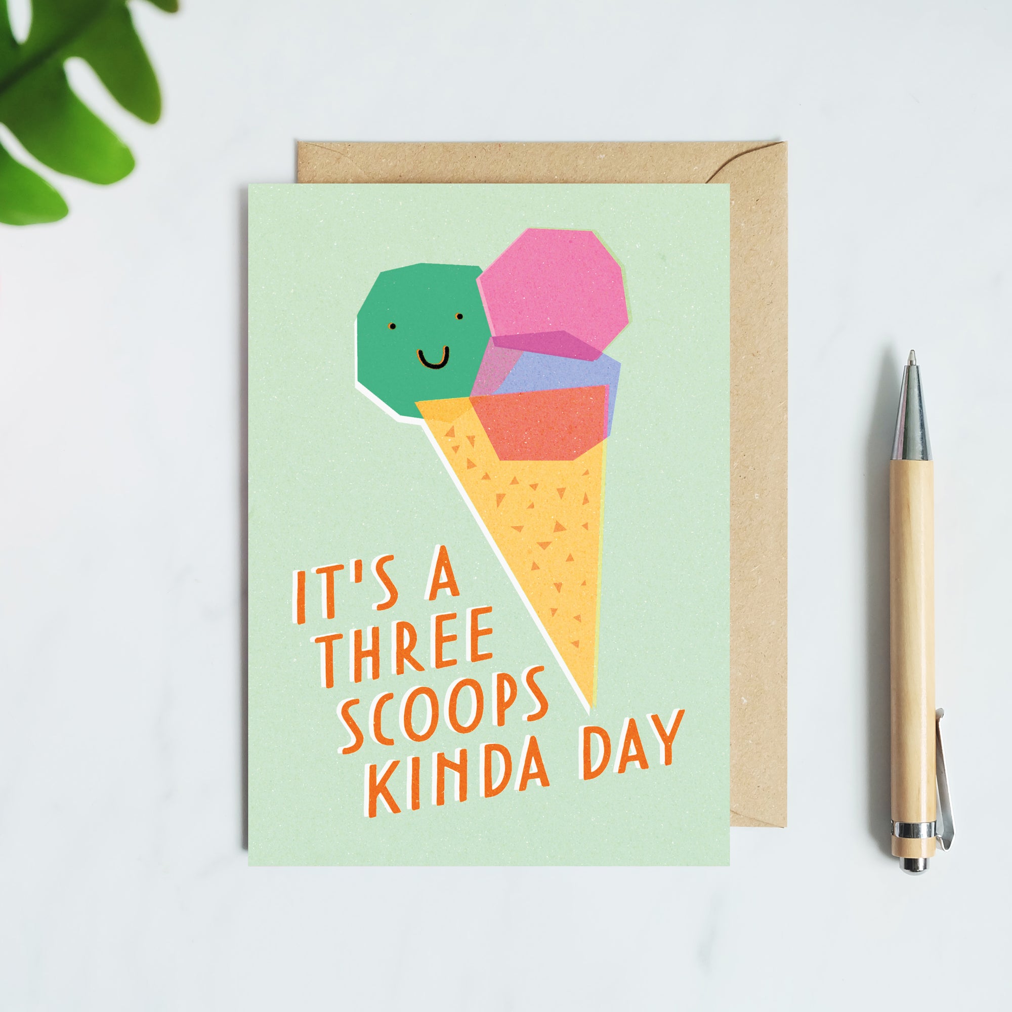 It's A Three Scoops Kinda Day Birthday Card