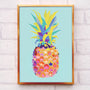 pineapple print framed oak