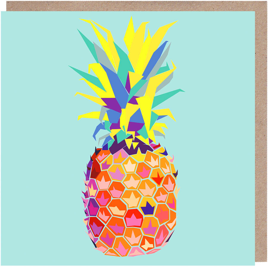 Tropical Pineapple Birthday Card