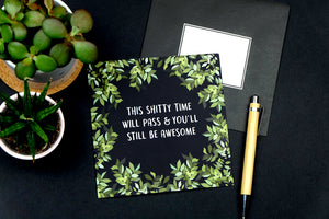 shitty time sympathy card