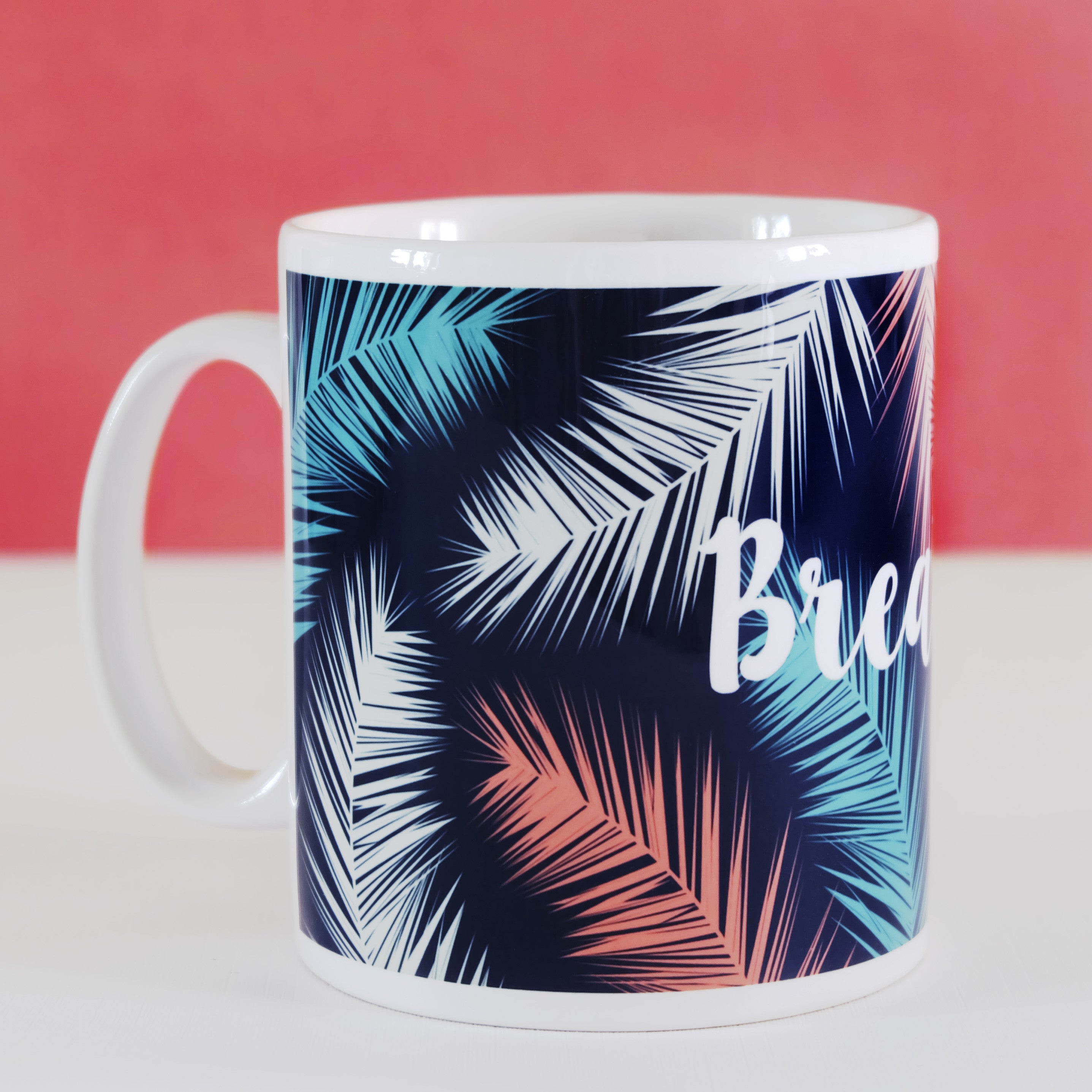 Breathe Palm Leaf Botanical Mug
