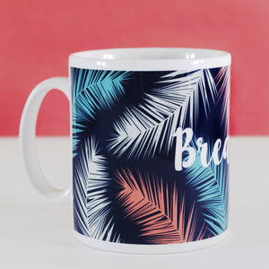 Breathe Palm Leaf Botanical Mug