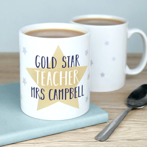 Personalised Star Teacher Mug