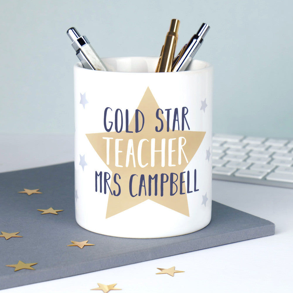 Personalised Star Teacher Pen Pot